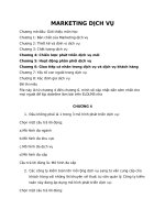 Trắc nghiệm marketing dịch vụ phần 2 trên 3