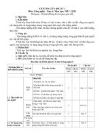 Bản Đặc Tả Đề Thi Giữa Kì 1 Môn Công Nghệ 6.Docx