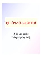 Bài giảng Đại cương về chăm sóc dược