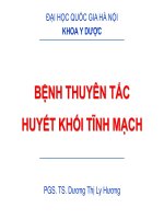 Bài giảng Bệnh thuyên tắc huyết khối tĩnh mạch