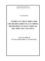 Nghiên cứu phát triển chip cho hệ điều khiển tựa từ thông rotor động cơ xoay chiều ba pha trên nền tảng FPGA