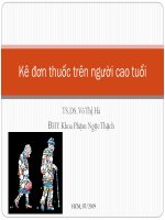 Bài giảng Kê đơn thuốc trên người cao tuổi