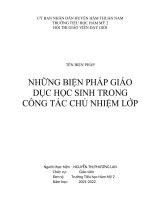 Biện Pháp Chủ Nhiệm - Lan (1).Docx