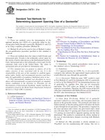 ASTM D 4751-21a Standard Test Methods for Determining Apparent Opening Size of a Geotextile