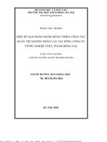 Một số giải pháp nhằm hoàn thiện ông tá quản trị nguồn nhân lự tại tổng ông ty công nghiệp thự phẩm đông nai