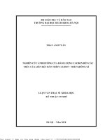 Nghiên ứu ảnh hưởng ủa hàm lượng abon đến ấu trú ủa liên kết hàn thép aon thép không gỉ