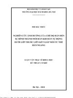 Nghiên ứu ảnh hưởng của chế độ hàn đến sự hình thành mối hàn khi hàn tự động dưới lớp thuốc liên kết giáp mối tư thế hàn ngang