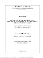 Đề xuất một số giải pháp hoàn thiện ông tá quản lý ngân sáh nhà nướ ấp xã trên địa bàn tỉnh nam định