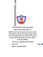 Bình luận về Việt nam với việc thực hiện nghĩa vụ quốc gia trong phòng chống mua bán người theo quy định của Công ước phòng chống tội phạm có tổ chức xuyên quốc gia UNTOC