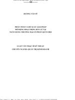 Phân tíh và đề xuất giải pháp mở rộng hoạt động bán lẻ tại ngân hàng thương mại cổ phần quân đội