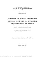 Nghiên ứu ảnh hưởng ủa hệ thống treo đến khả năng truyền lự ủa xe on bằng thự nghiệm và bằng mô hình