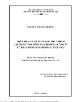 Phân tíh và đề xuất giải pháp nhằm cải thiện tình hình tài chính tại công ty cổ phần hàng hải mermaid việt nam