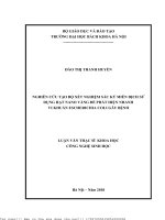 Nghiên ứu hế tạo bộ xét nghiệm sắ ký miễn dịh sử dụng hạt nano vàng để phát hiện nhanh vi khuẩn esherihia oli gây bệnh