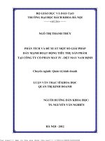 Phân tíh và đề xuất một số giải pháp đẩy mạnh hoạt động tiêu thụ sản phẩm tại công ty cổ phần may iv dệt may nam định