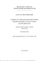 Nghiên ứu phương pháp điều khiển bộ biến đổi điện áp xoay chiều ba pha bốn dây