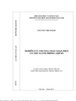 Nghiên ứu phương pháp nhận diện cơ thể người trong ảnh số