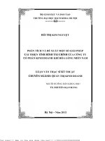 Phân tíh và đề xuất một số giải pháp cải thiện tình hình tài chính của công ty cổ phần kinh doanh khí hóa lỏng miền nam