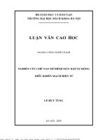Nghiên ứu hế tạo mô hình máy dập tự động điều khiển mạh điện tử