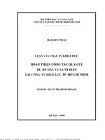 Hoàn thiện ông tá quản lý dự án đầu tư lưới điện tại ông ty điện lự tp  hồ chí minh