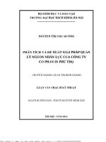 Phân tíh và đề xuất giải pháp quản lý nguồn nhân lực của công ty cổ phần in phú thọ