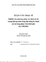 Nghiên Ứu Phương Pháp Xá Định Đa Dư Lượng Kháng Sinh Trong Thịt Bằng Kỹ Thuật Sắ Ký Lỏng Ghép 2 Lần Khối Phổ (Lc-Msms).Pdf