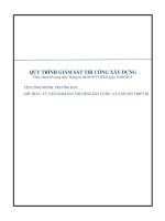Đề cương giám sát thi công xây dựng, tư vấn giám sát thi công xây dựng và lắp đặt thiết bị