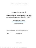Nghiên Ứu Phản Ứng Trùng Hợp Khơi Mào Ation Ứng Dụng Trong Hế Tạo Lớp Phủ Uv.pdf
