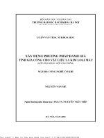 Xây Dựng Phương Pháp Đánh Giá Tính Gia Ông Ho Vật Liệu Là Kim Loại Màu (Hợp Kim Đồng, Hợp Kim Nhôm).Pdf