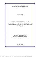 Cá giải pháp hoàn thiện ông tá quản lý hi thường xuyên ho sự nghiệp giáo dụ và đào tạo tại thành phố tuyên quang ủa sở tài hính tỉnh tuyên quang