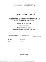 Giải pháp hoàn thiện ông tá quản lý dự án ho công ty peom