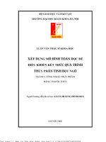 Xây Dựng Mô Hình Toán Họ Để Điều Khiển Kết Thú Quá Trình Thuỷ Phân Tinh Bột Ngô ( Zea Mays ).Pdf