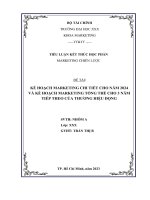 TIỂU LUẬN MARKETING CHIẾN LƯỢC  KẾ HOẠCH MARKETING CHI TIẾT CHO NĂM 2024 VÀ KẾ HOẠCH MARKETING TỔNG THỂ CHO 3 NĂM TIẾP THEO CỦA THƯƠNG HIỆU ĐỌNG