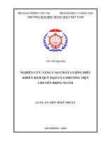 Nghiên cứu nâng cao chất lượng điều khiển bám quỹ đạo của phương tiện chuyển động ngầm