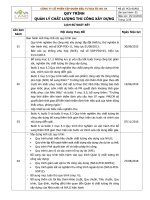 Quy trình quản lý chất lượng thi công xây dựng, from nghiệm thu, checklist nghiệm thu hoàn thiện MEP