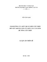Ảnh hưởng của mức độ ăn mòn cốt thép đến sức kháng uốn của kết cấu cầu dầm bê tông cốt thép
