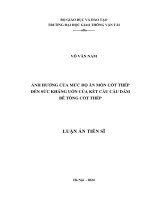 Ảnh hưởng của mức độ ăn mòn cốt thép đến sức kháng uốn của kết cấu cầu dầm bê tông cốt thép