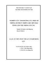 Nghiên cứu ảnh hưởng của một số thông số phun nhiên liệu đến đặc tính làm việc động cơ CNG