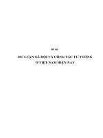 Dư luận xã hội và công tác tư tưởng ở việt nam hiện nay