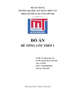 Đồ Án Bê Tông Cốt Thép 1 (DHXDMT)