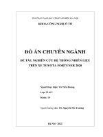 Đề tài nghiên cứu hệ thống nhiên liệu trên xe toyota fortuner 2020