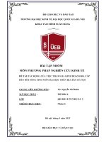 Bài tập nhóm môn phương pháp nghiên cứu kinh tế đề tài tác động của việc tham gia kinh doanh đa cấp đến đời sống sinh viên đại học trên địa bàn hà nội