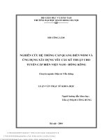 Nghiên ứu hệ thống áp quang biển wdm và ứng dụng xây dựng yêu ầu kỹ thuật ho tuyến áp biển việt nam hồng kông