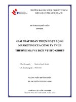 Giải pháp hoàn thiện hoạt động marketing của công ty tnhh thương mại và dịch vụ bfo group