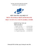 Phân Tích Hoạt Động Kinh Doanh Trực Tuyến  Cửa Hàng Mỹ Phẩm Hàn Quốc.docx