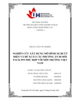 Nghiên cứu xây dựng mô hình xe buýt điện và đề xuất các phương án di dời pack pin phù hợp với môi trường việt nam