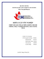 Thiết kế giải thuật điều khiển cho hệ thống thực nghiệm buồng cháy đẳng tích