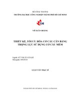 Thiết kế, tối ưu hóa cơ cấu cân bằng trọng lực sử dụng cơ cấu mềm