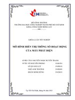 Mô hình hiển thị thông số hoạt động của máy phát điện