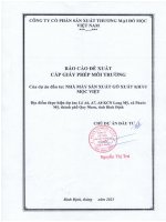 Báo cáo đề xuất cấp giấy phép môi trường Dự án Nhà máy sản xuất gỗ xuất khẩu Mộc Việt Địa điểm: Lô A6, A7, A8 KCN Long Mỹ, xã Phước Mỹ, thành phố Quy Nhơn, tỉnh Bình Định