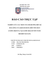 Nghiên Cứu Các Nhân Tố Ảnh Hưởng Đến Sự Hài Lòng Của Khách Hàng Đối Với Chất Lượng Dịch Vụ Tại Sandy Beach Non Nuoc Resort Danang.docx